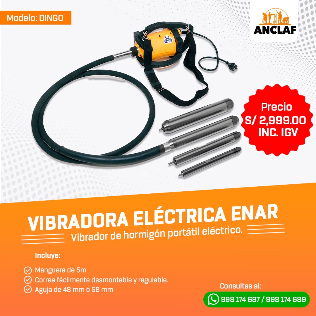 Vibrdora Eléctrica de concreto ENAR-ANCLAF